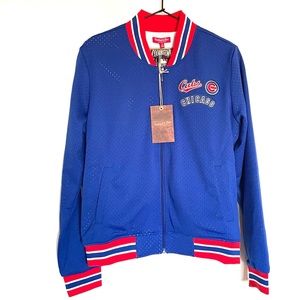 Mitchell & Ness Women's Chicago Cubs Mesh Track Jacket Size Large